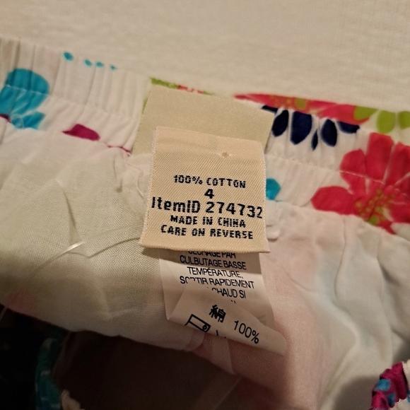 L.L. Bean girls size 4 floral lined skirt - Picture 4 of 5